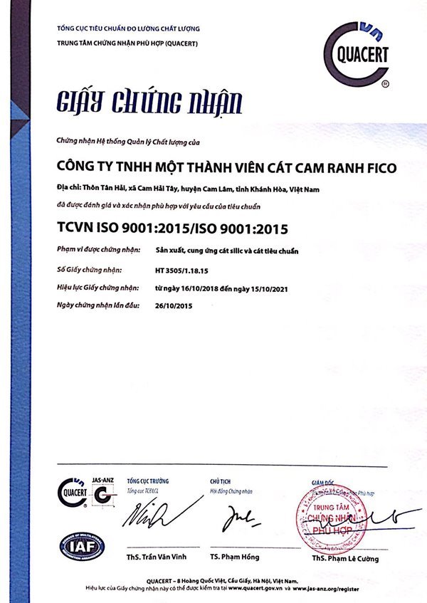 CHỨNG NHẬN TCVN ISO 9001:2015